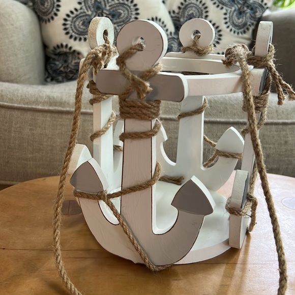 Wooden anchor candle holder or planter - Picture 4 of 6